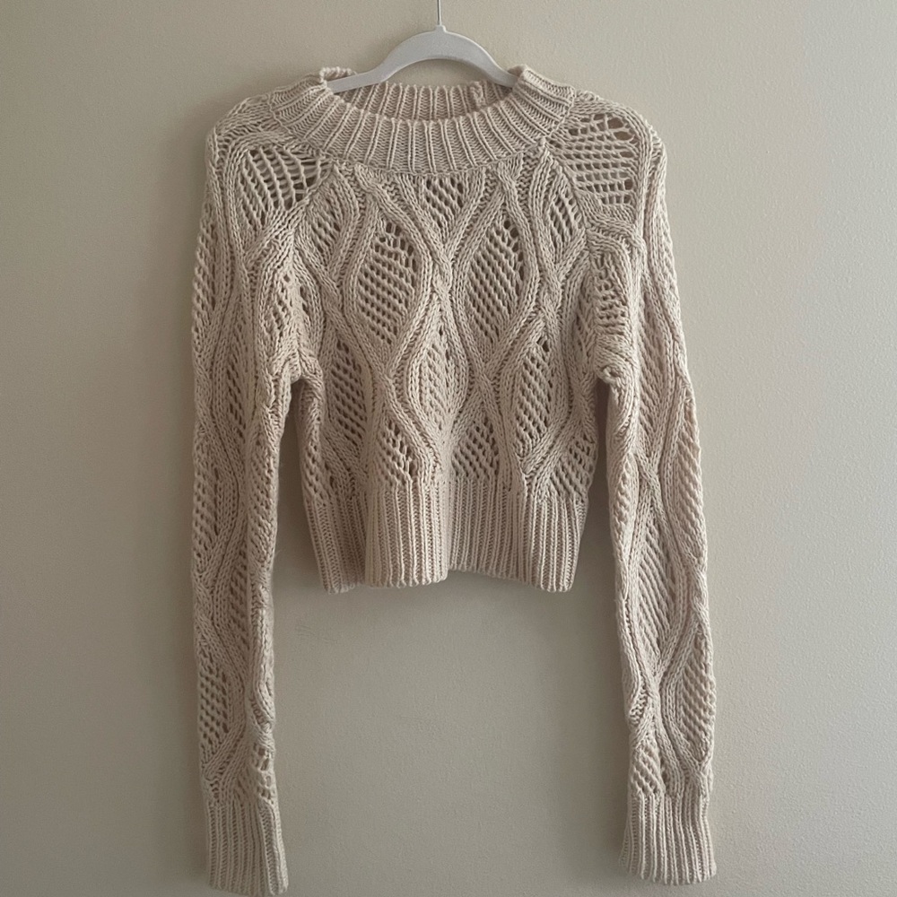 Cream Knit Sweater from F21